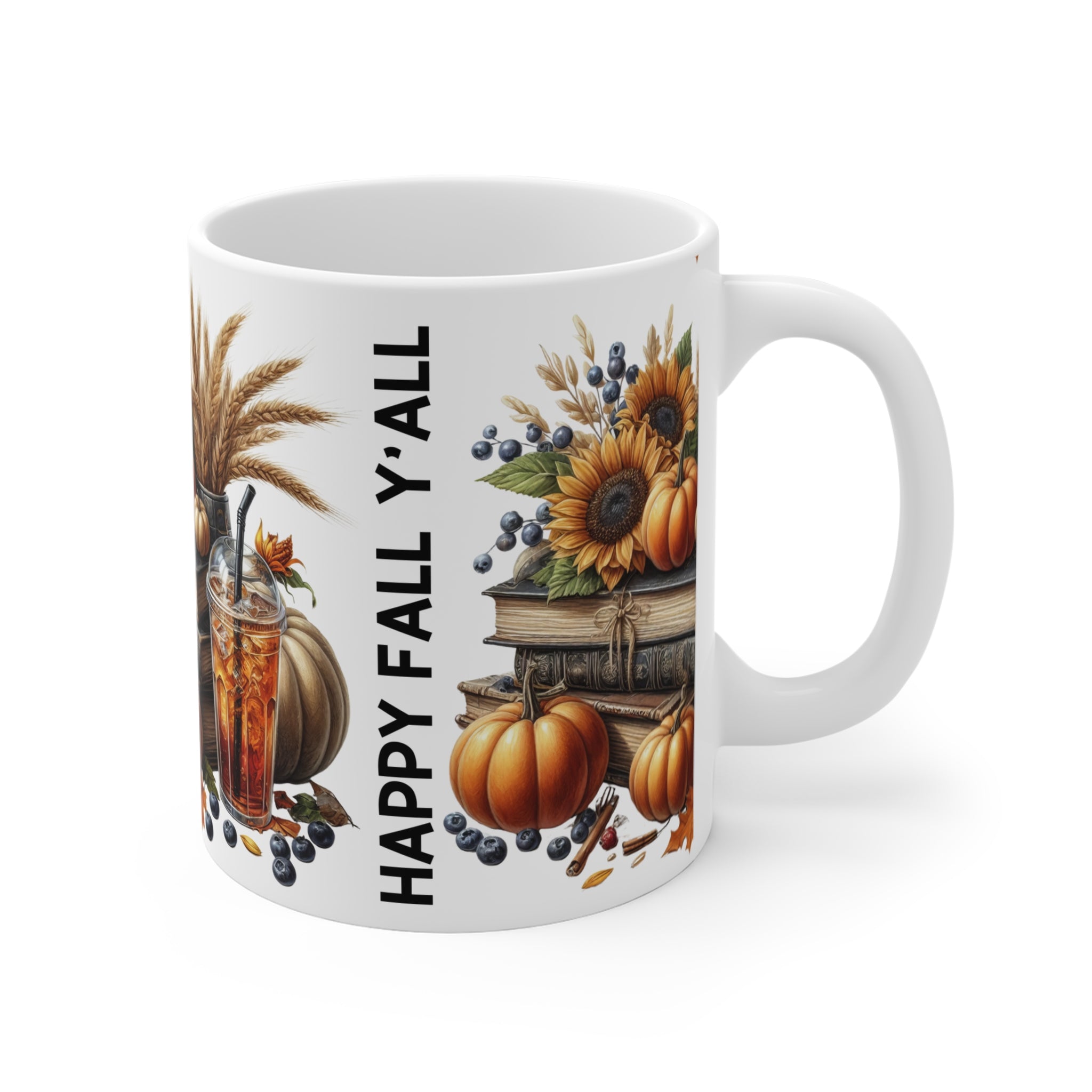 Books and Pumkins Mug 11oz