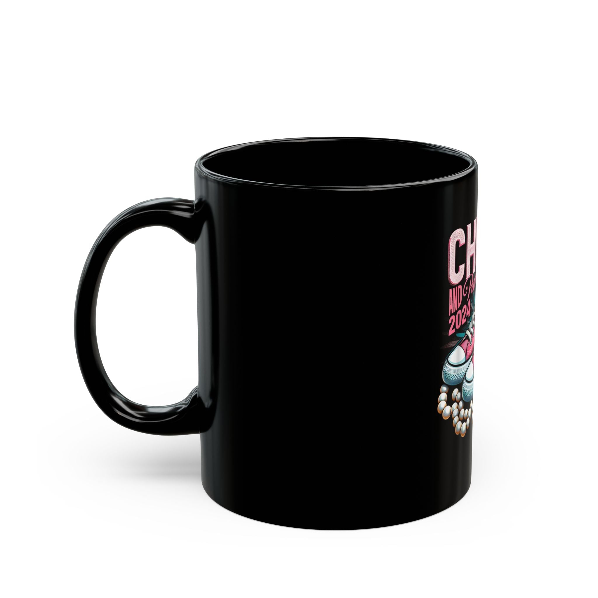 Black Mug (11oz, 15oz)...Chucks and Pink