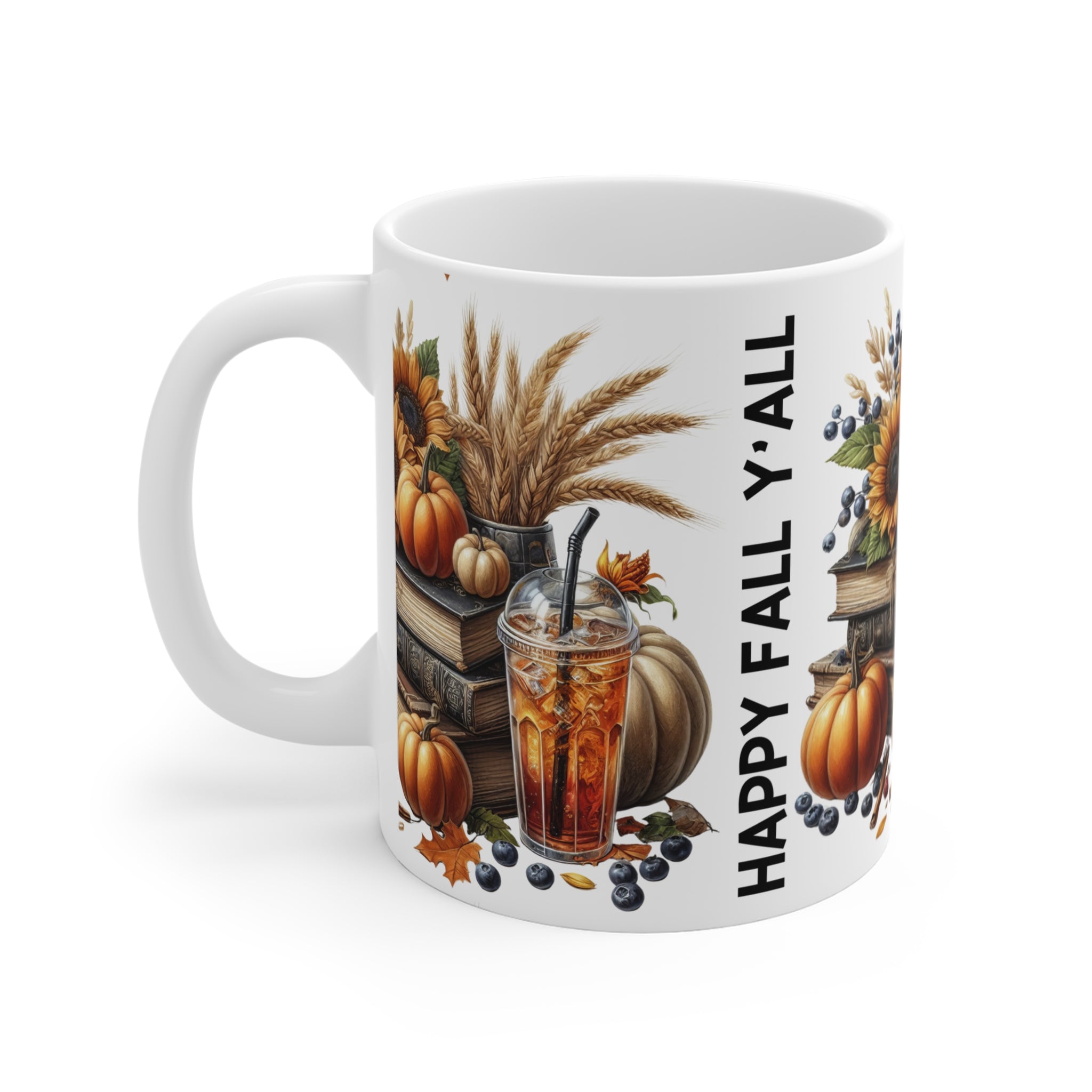 Books and Pumkins Mug 11oz