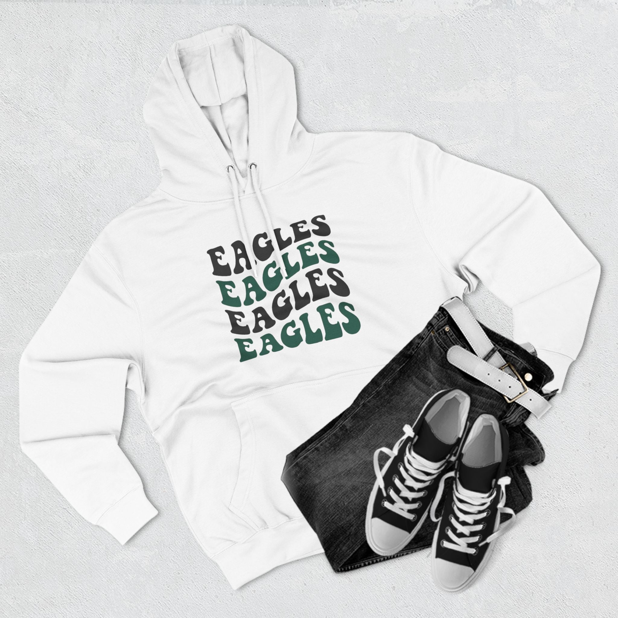 Three-Panel Fleece Hoodie...Eagles Eagles