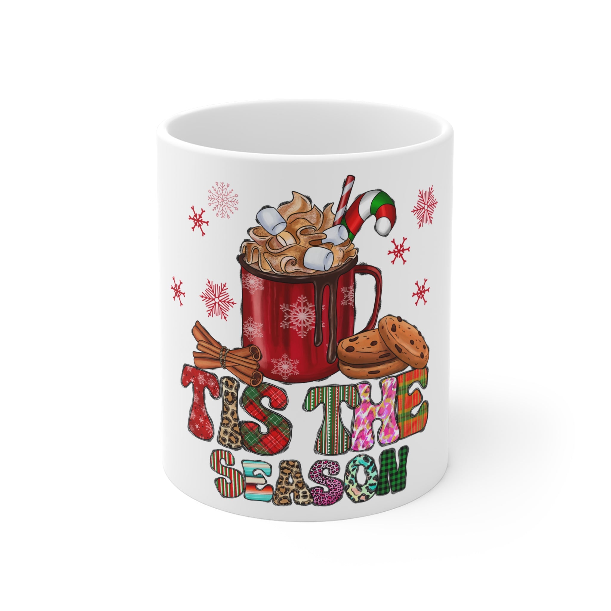 Pink Tis The Season Mug 11oz