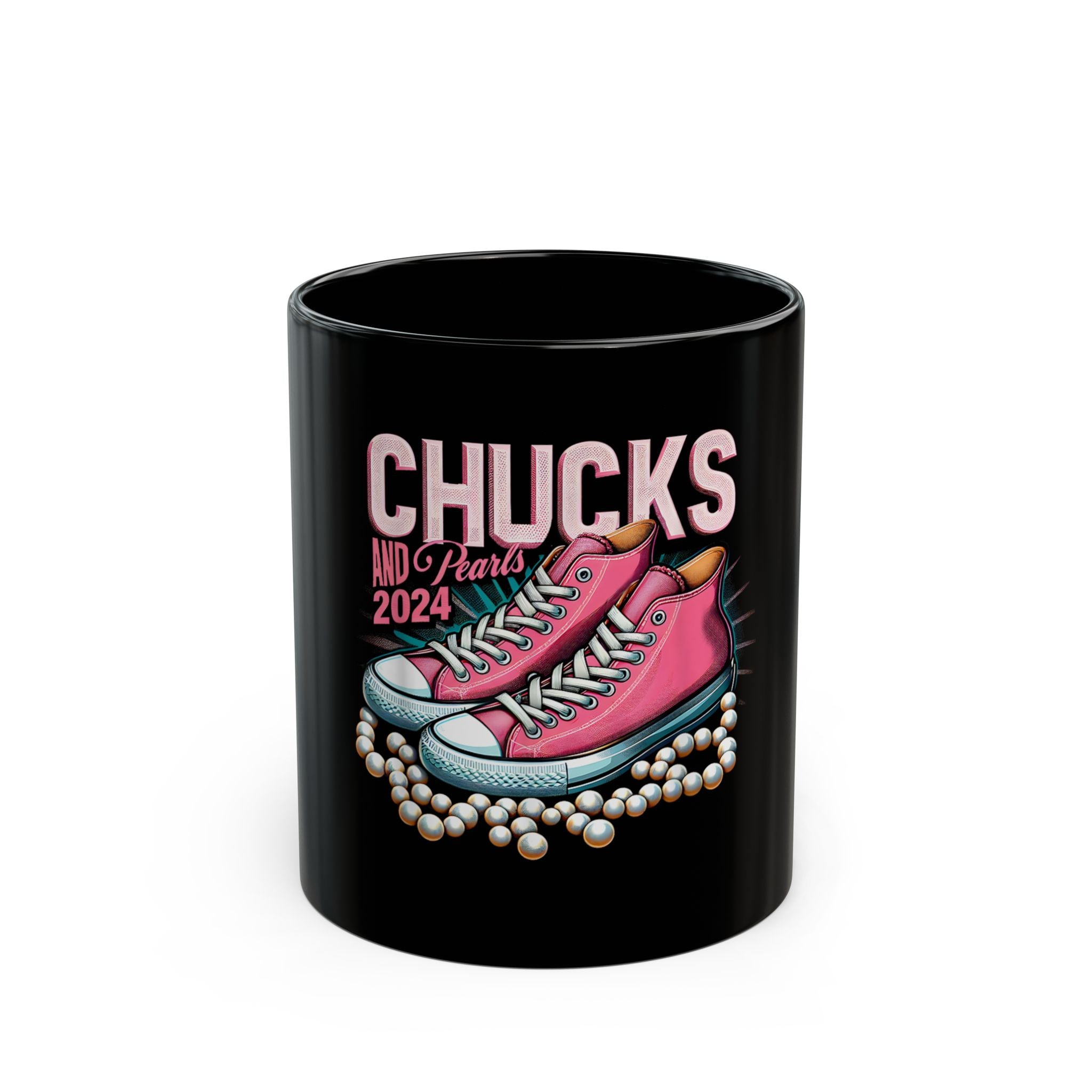 Black Mug (11oz, 15oz)...Chucks and Pink