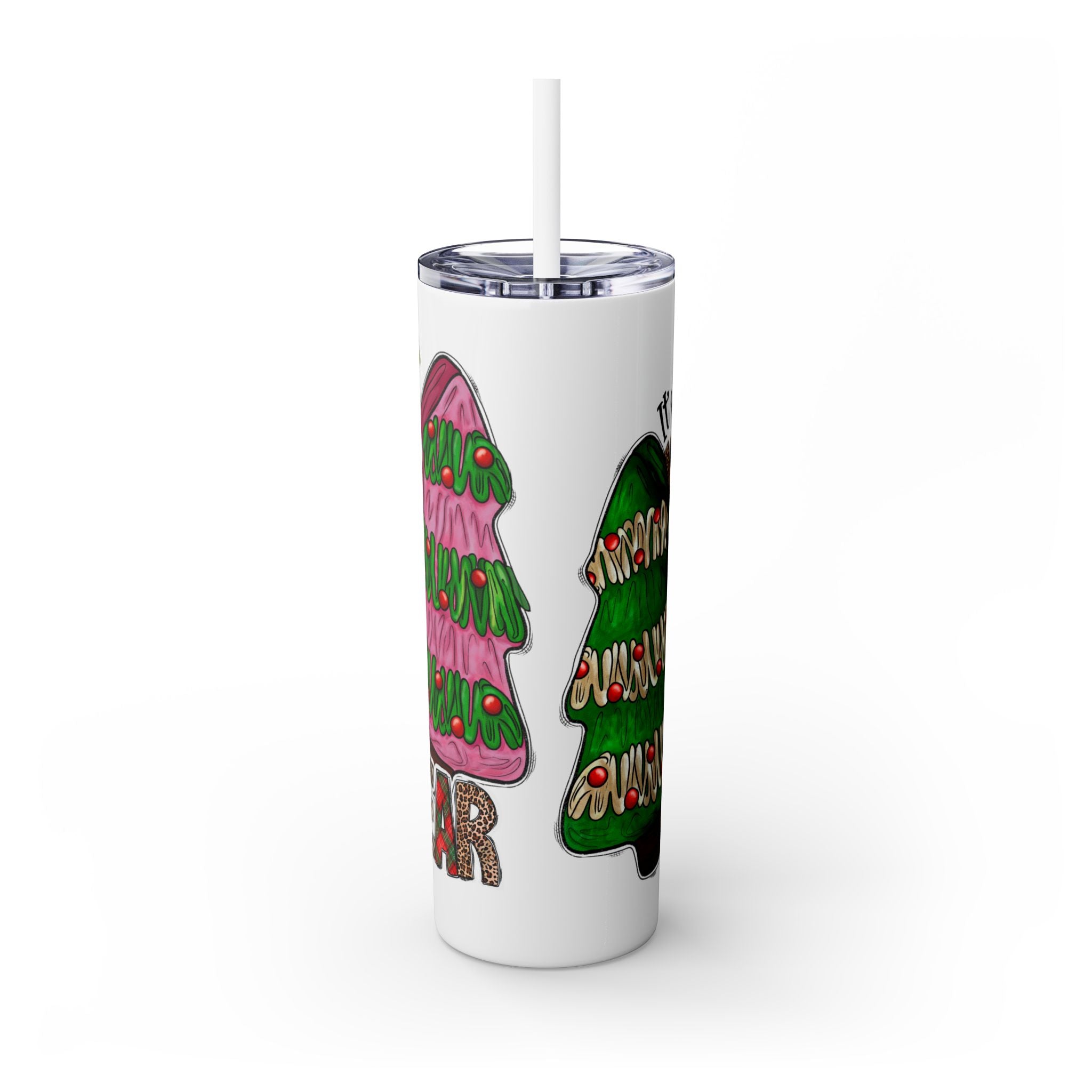 Christmas Tree Tumbler with Straw, 20oz