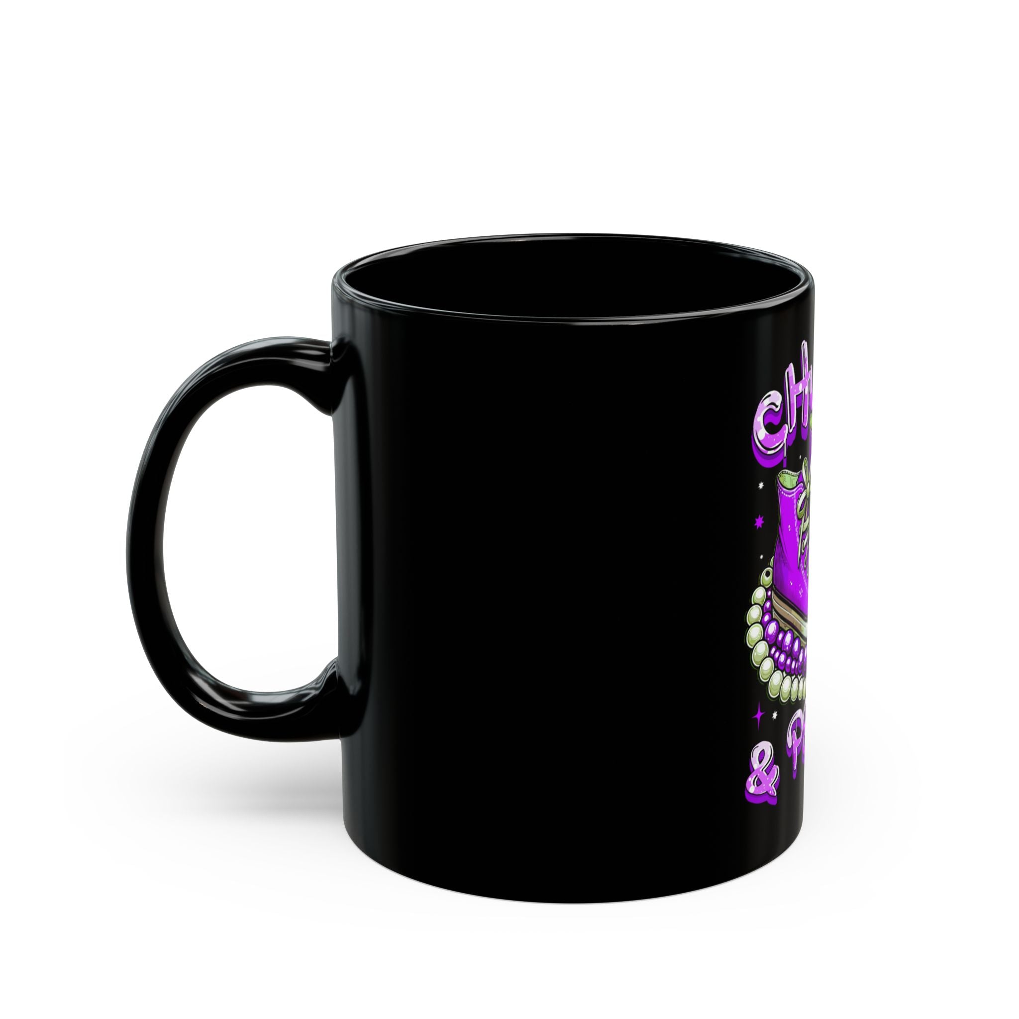 Black Mug (11oz, 15oz)...Chucks and Purple