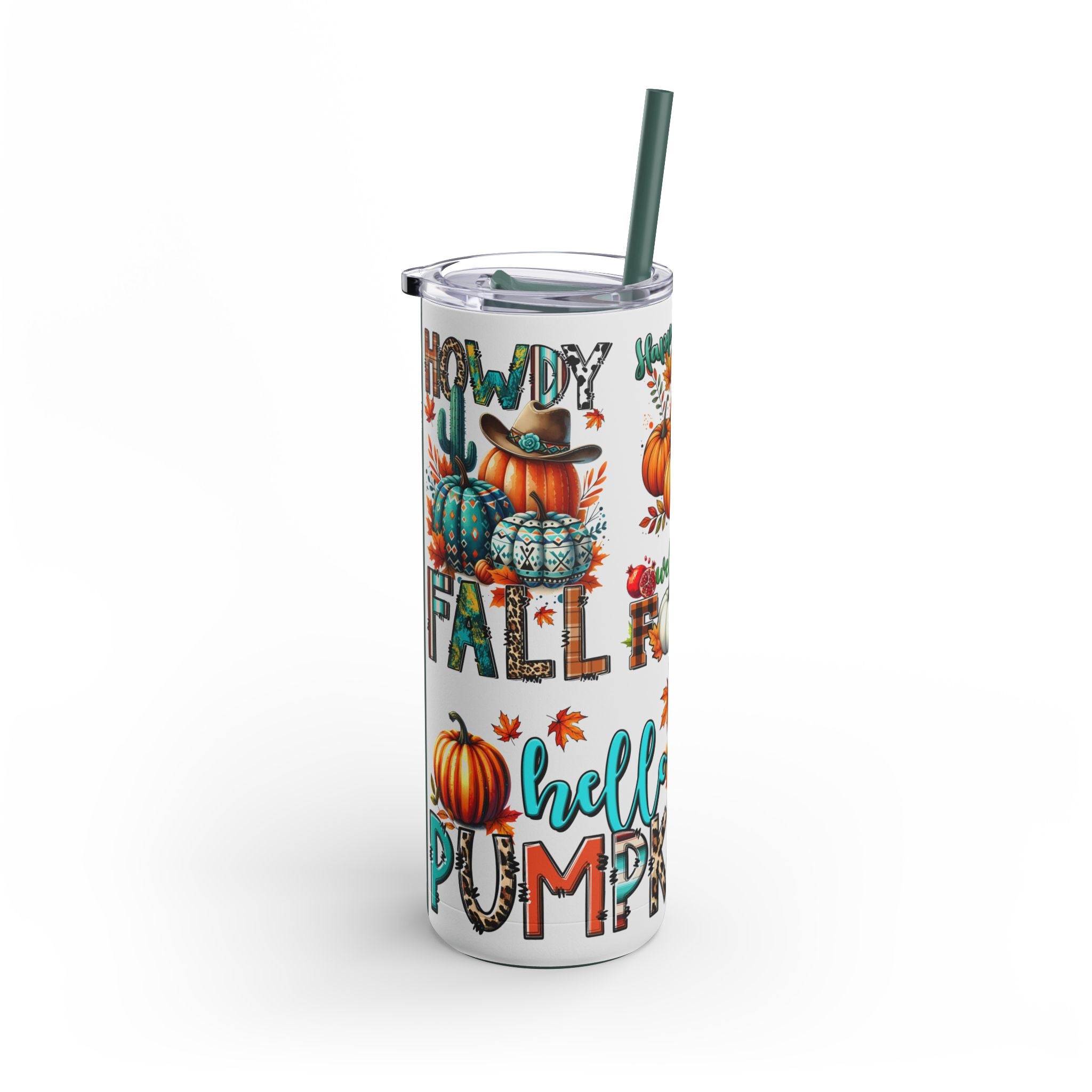 Pumkin Fall Tumbler- 20oz-Fall Pumkin Letters