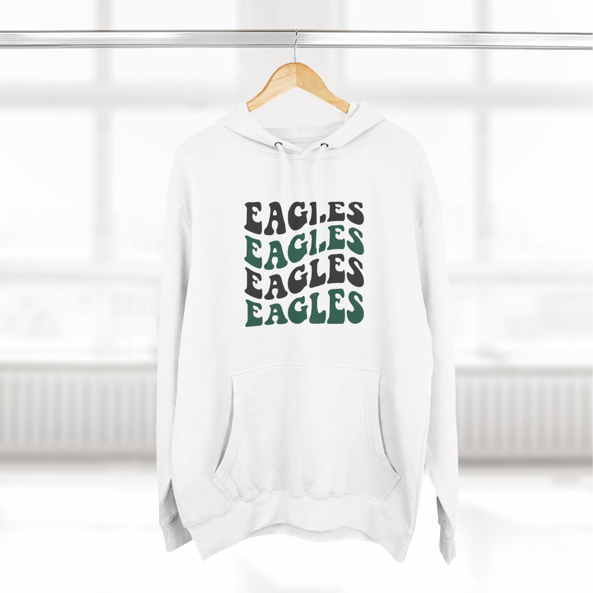 Three-Panel Fleece Hoodie...Eagles Eagles