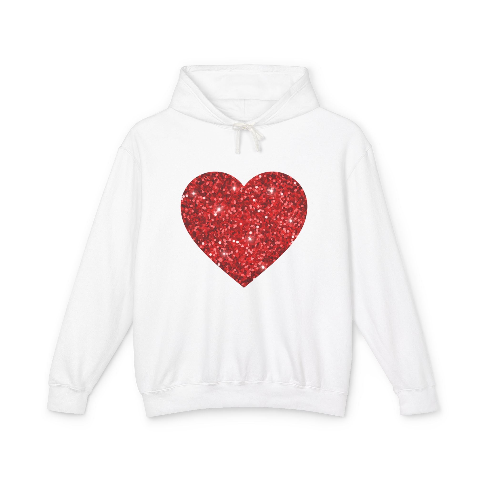 Heart Unisex Lightweight Hooded Sweatshirt