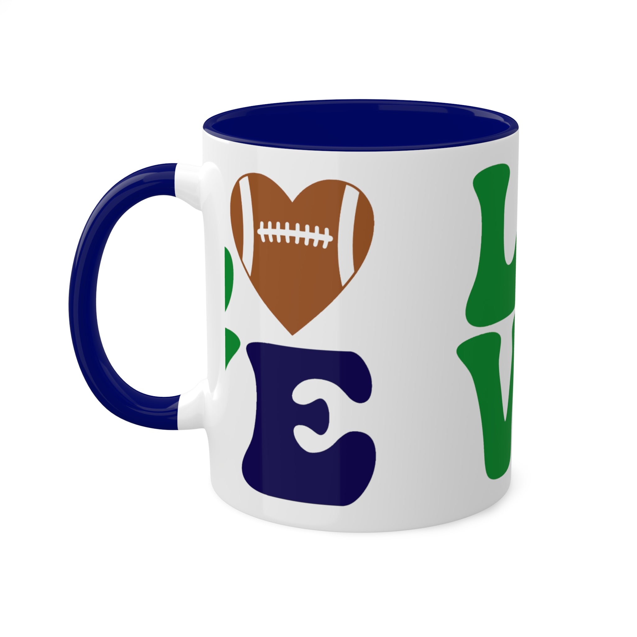 Colorful Mugs....Love Seahawks, 11oz