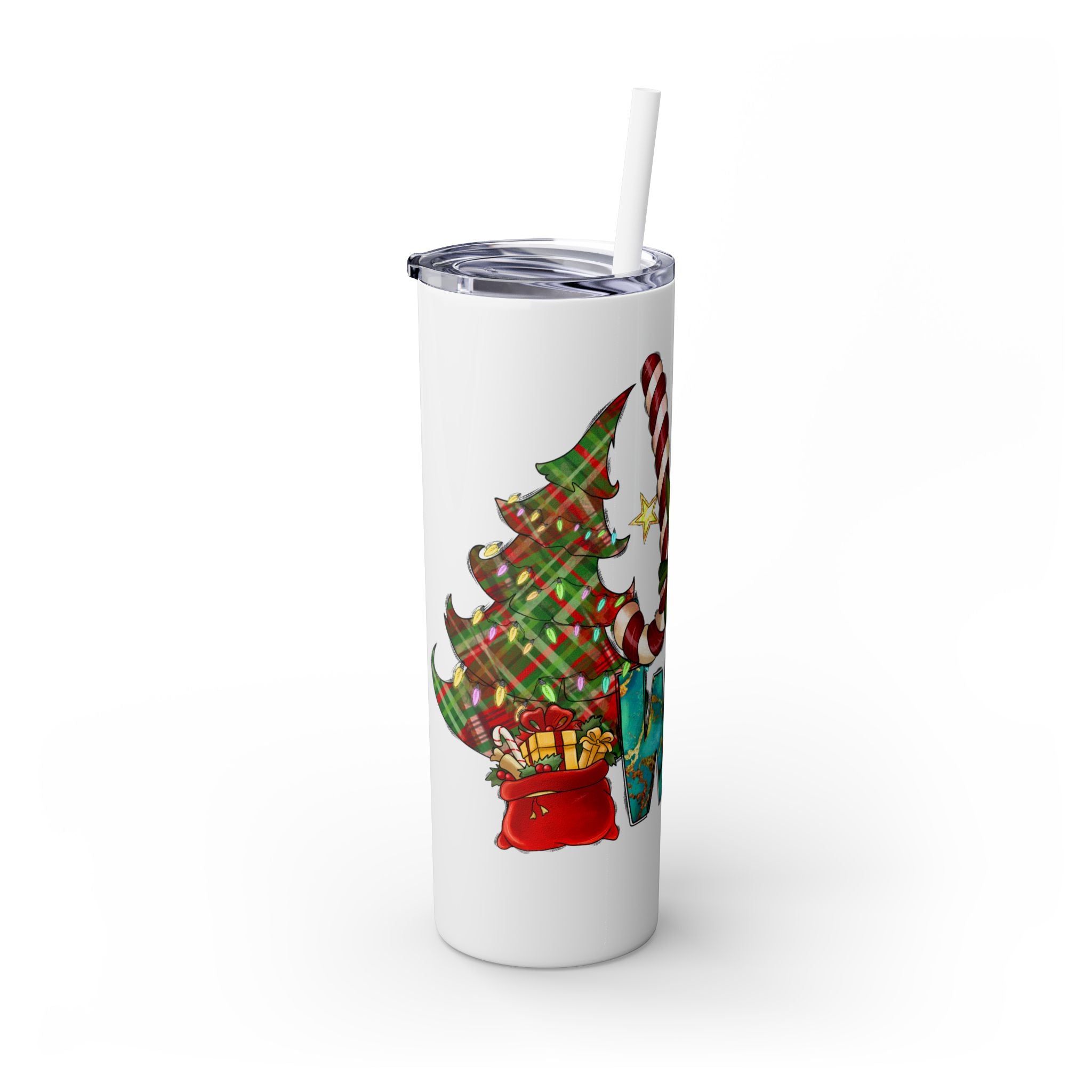 Santa Tumbler with Straw, 20oz