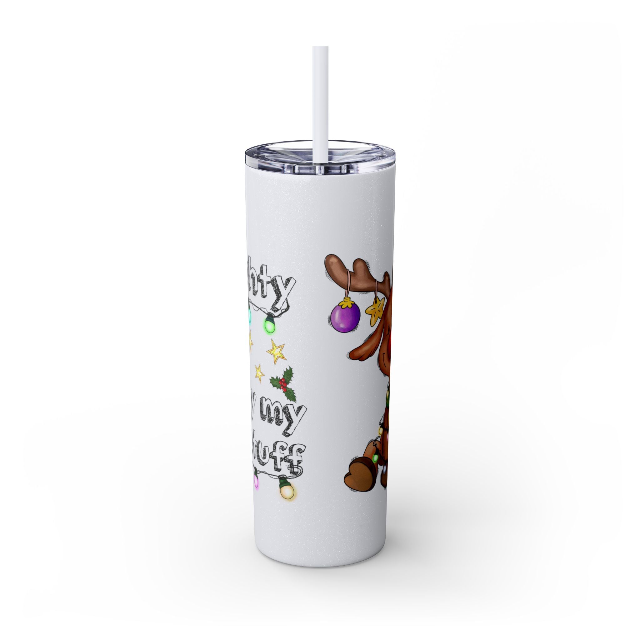 Naughty or Nice Tumbler with Straw, 20oz