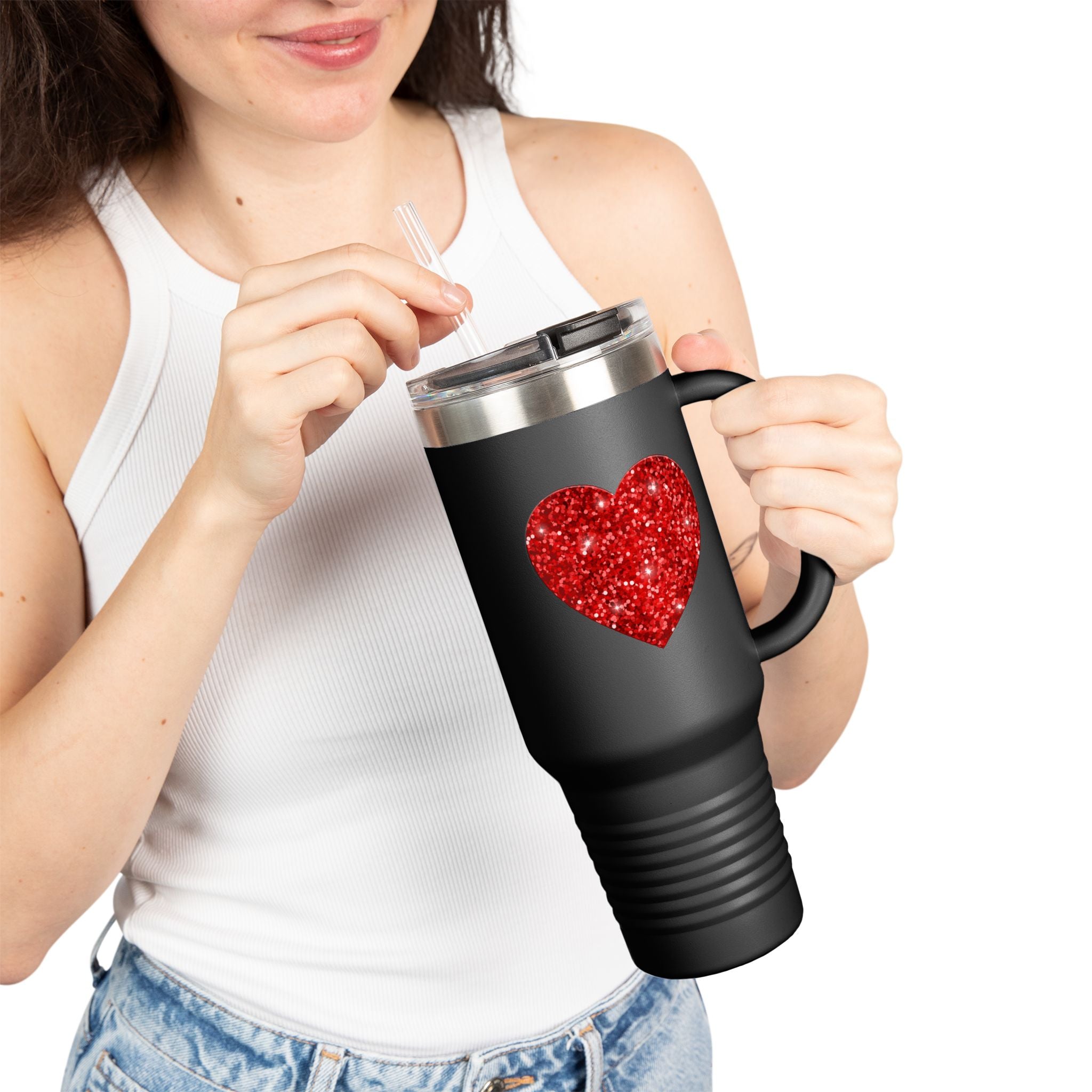 Red Heart Insulated Travel Mug, 40oz