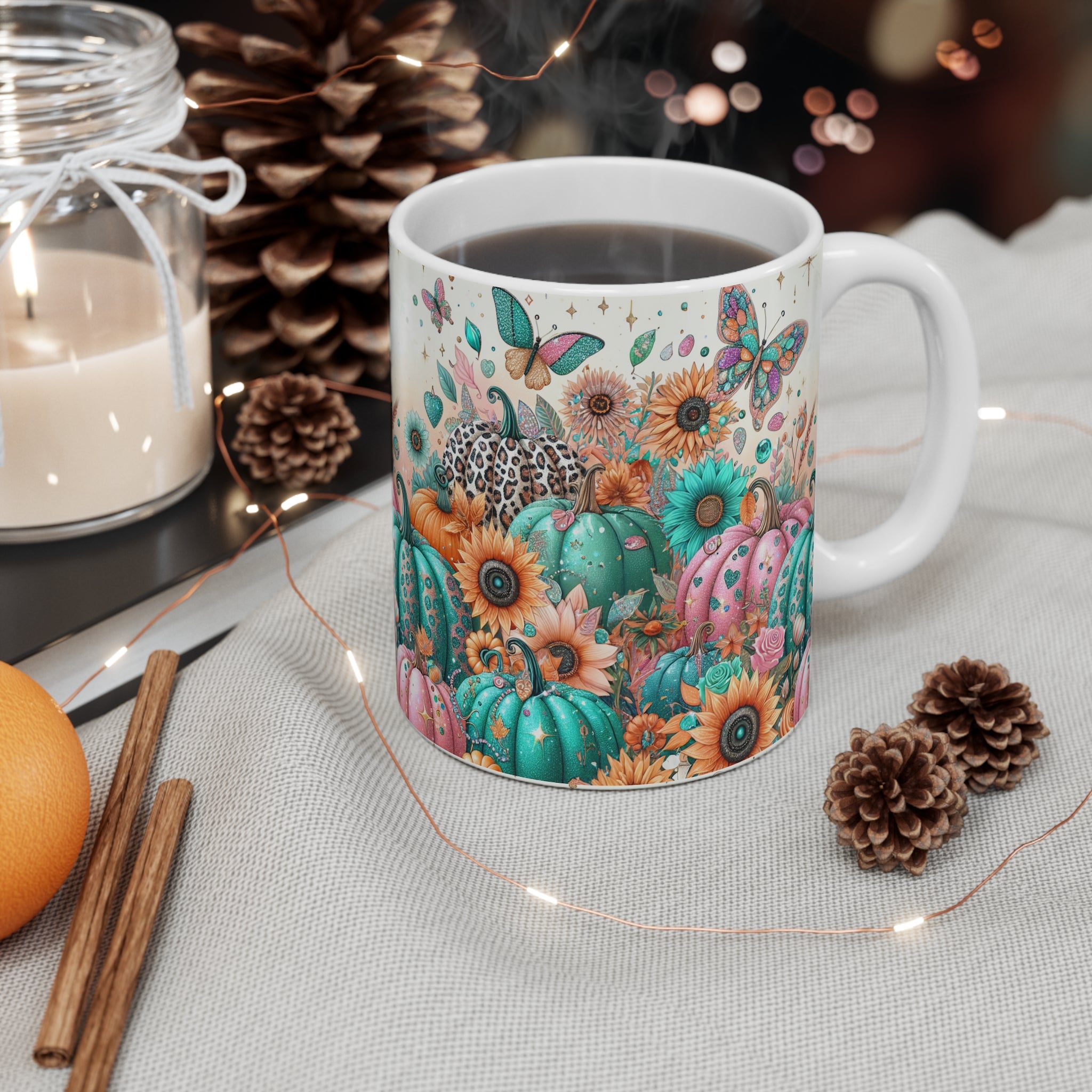 Butterflies and Pumkins Mug 11oz