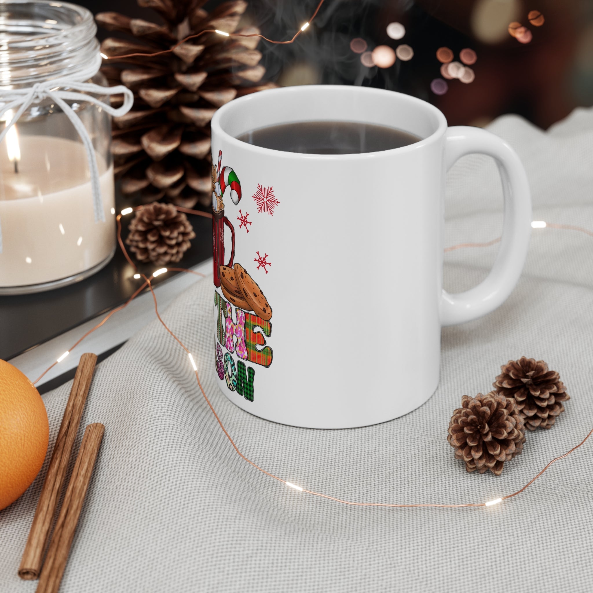 Pink Tis The Season Mug 11oz