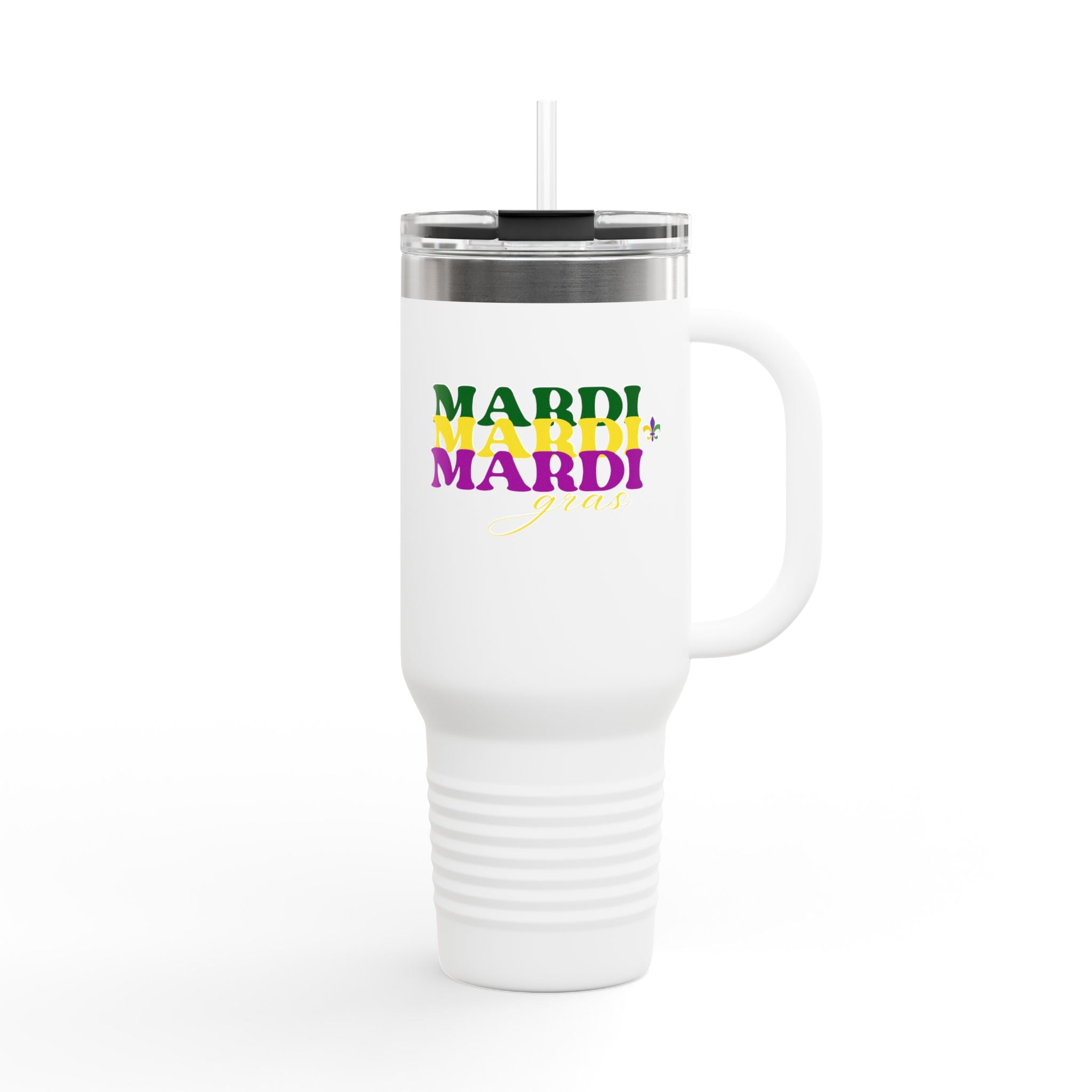 Mardi Gras Insulated Travel Mug, 40oz