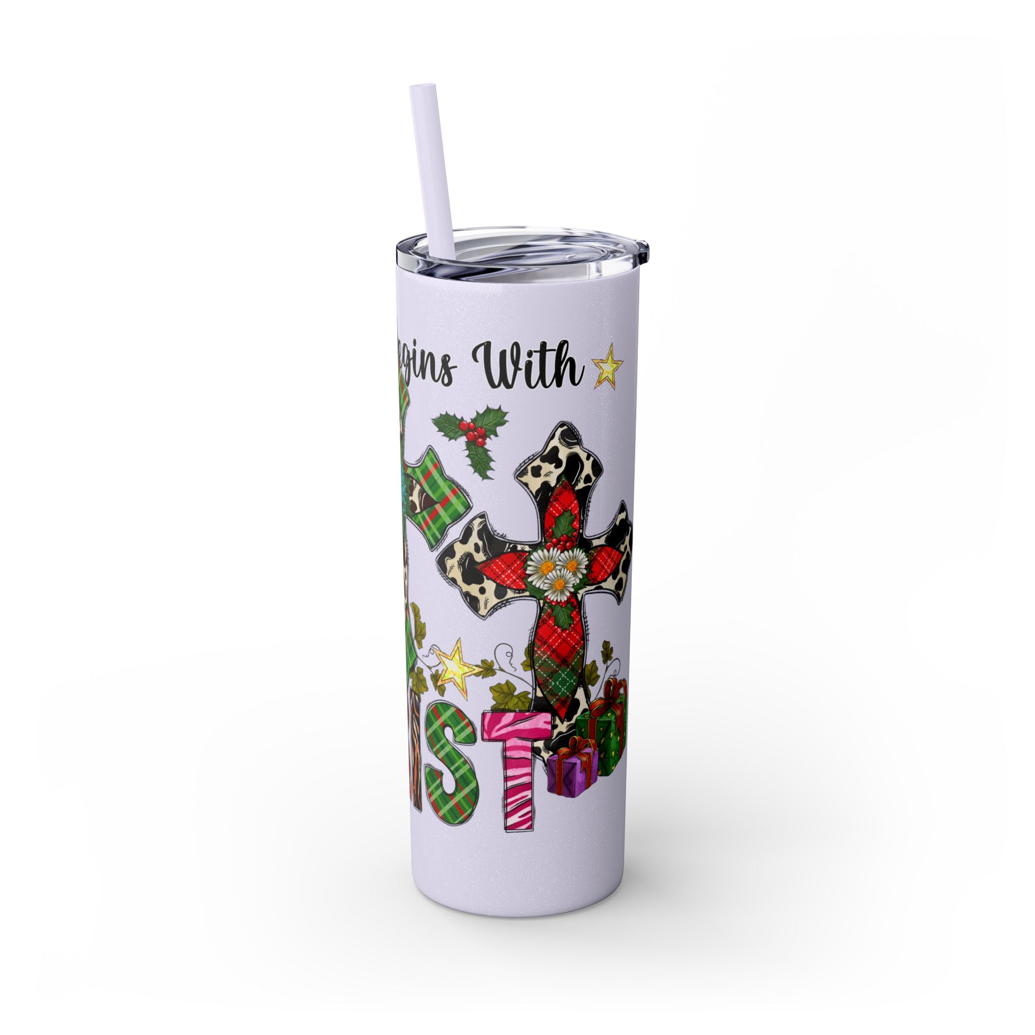 Christ Tumbler with Straw, 20oz