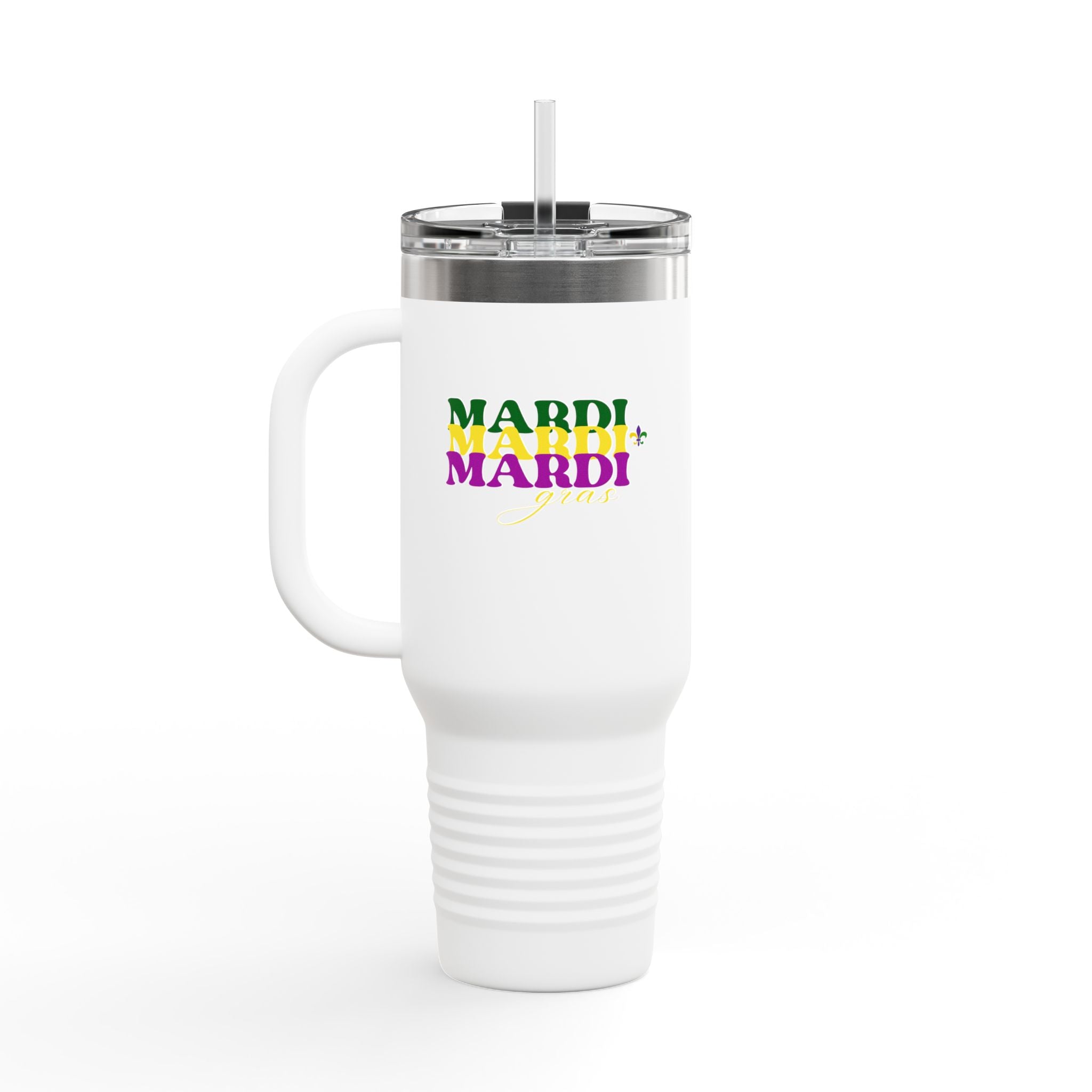 Mardi Gras Insulated Travel Mug, 40oz