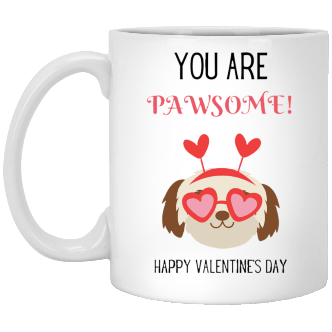 Pawsome V-Day 11oz White Mug (XP8434 )