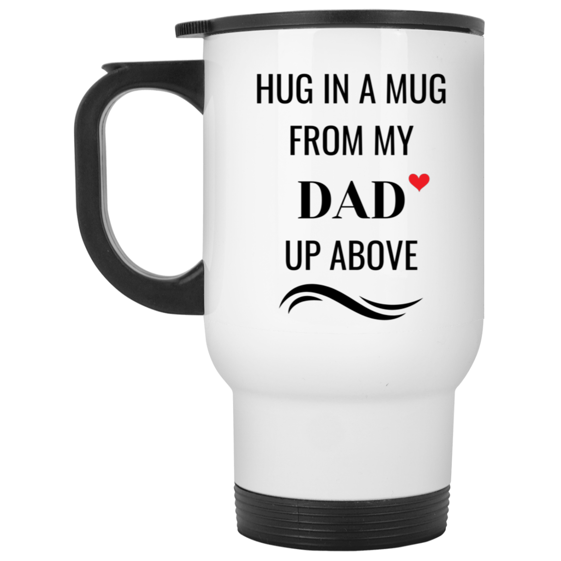 Hug in a mug-Dad White Travel Mug