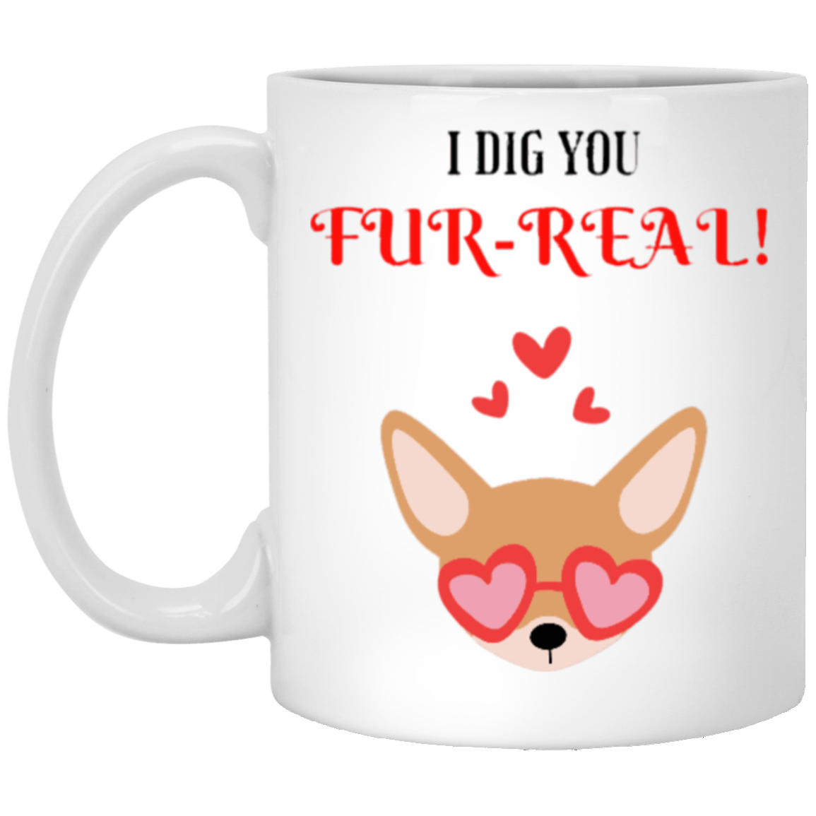 Pup V-Day 11oz White Mug XP8434