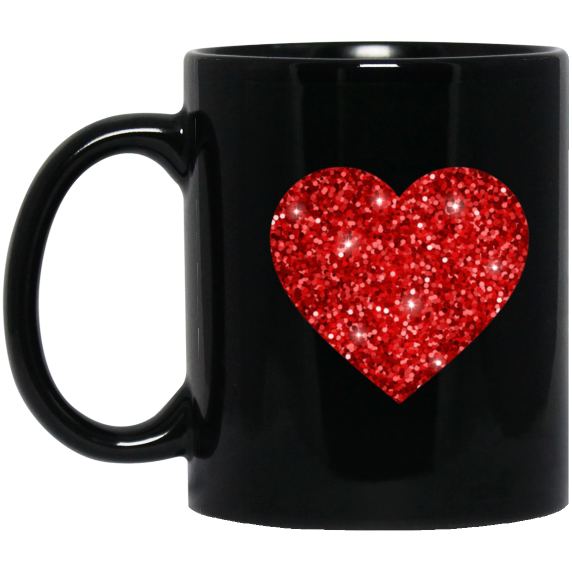 Valentine 11oz Black Mug