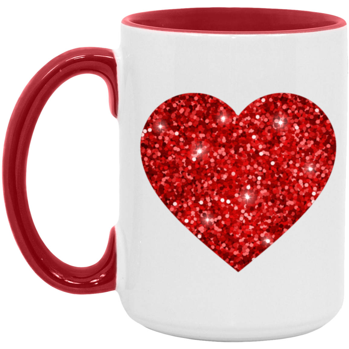 Red and White  15oz Accent Mug