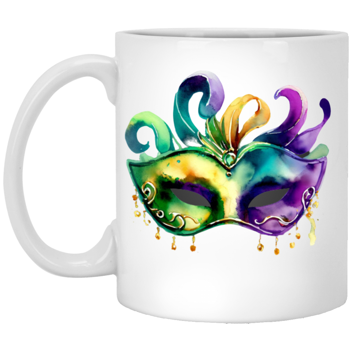 White Mask-11oz White Mug