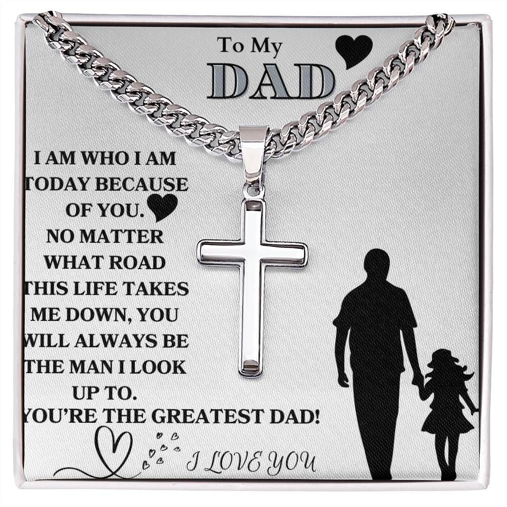 To My Dad - I Love Looking Up To You From Daughter (Engravable)