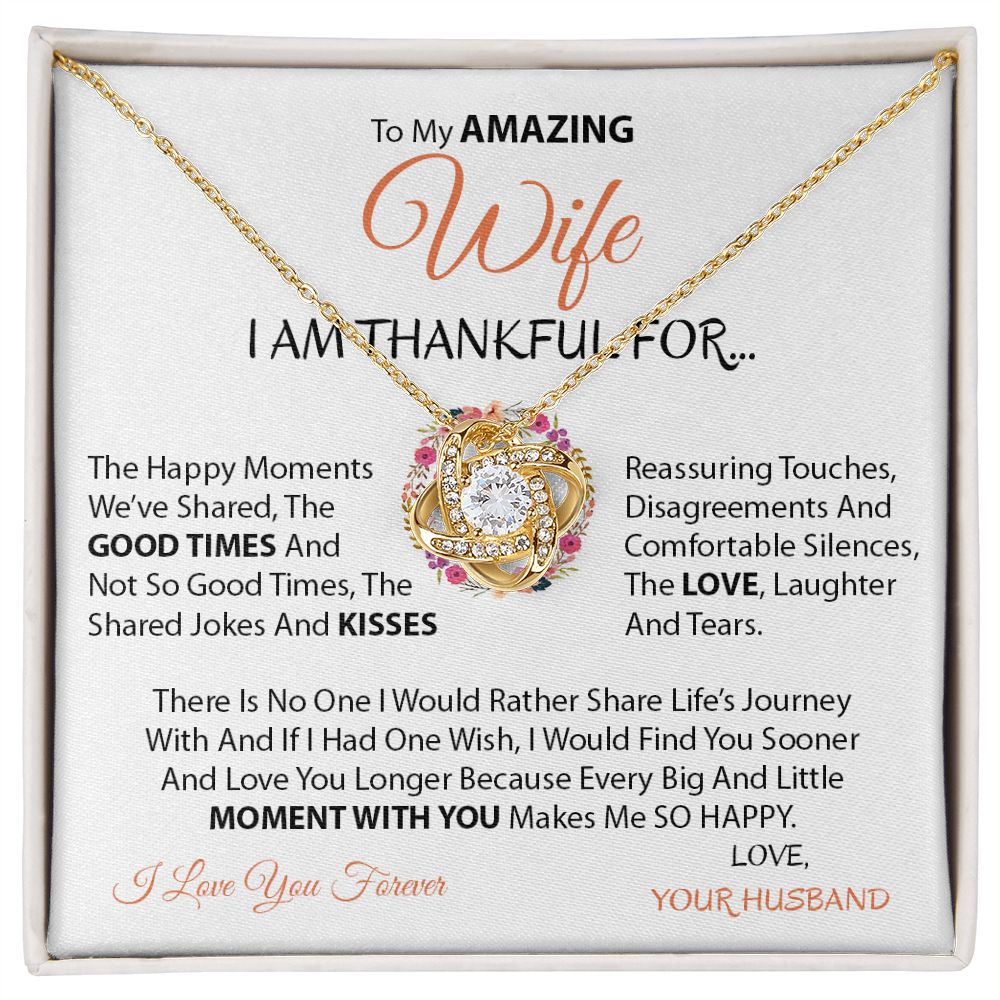 My Amazing Wife | Moment with you - Love Knot Necklace